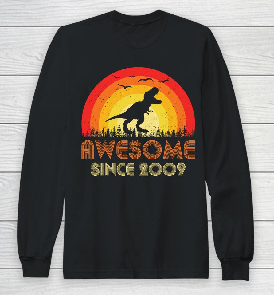 Awesome Since 2009 Retro 13Th Birthday Vintage 13 Years Old Long Sleeve T-Shirt