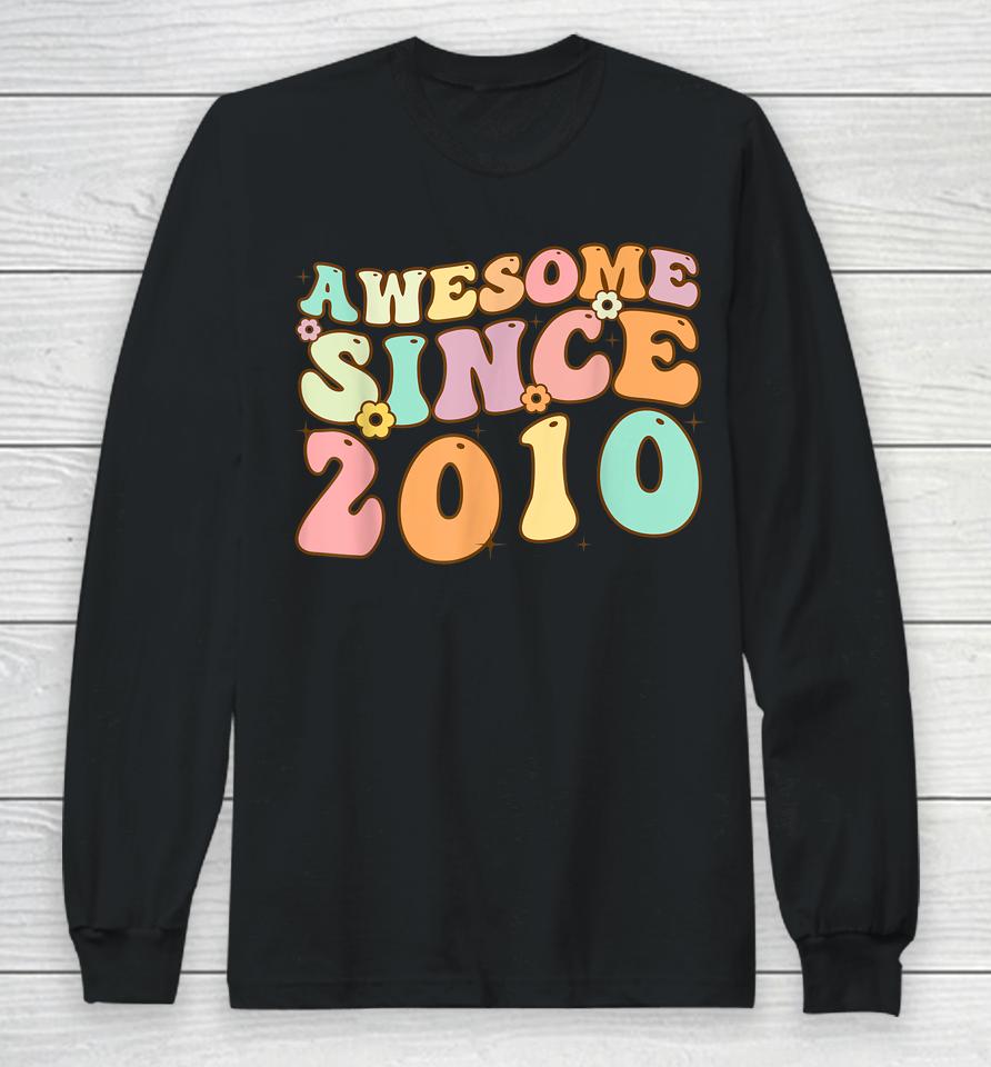 Awesome Since 2010 12 Years Old 12Th Birthday Retro Long Sleeve T-Shirt