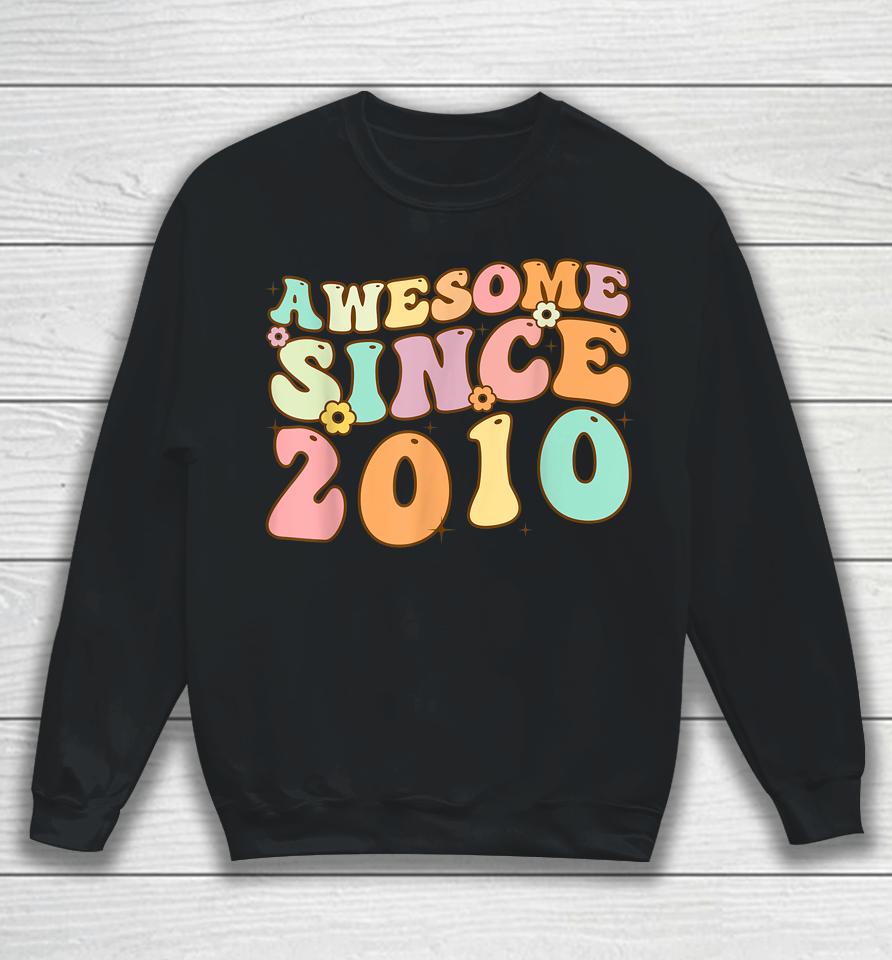 Awesome Since 2010 12 Years Old 12Th Birthday Retro Sweatshirt