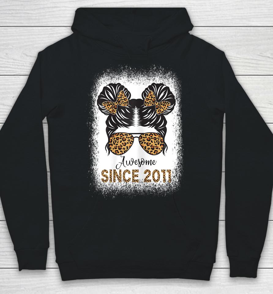 Awesome Since 2011 11 Year Old Girl 11Th Birthday Hoodie