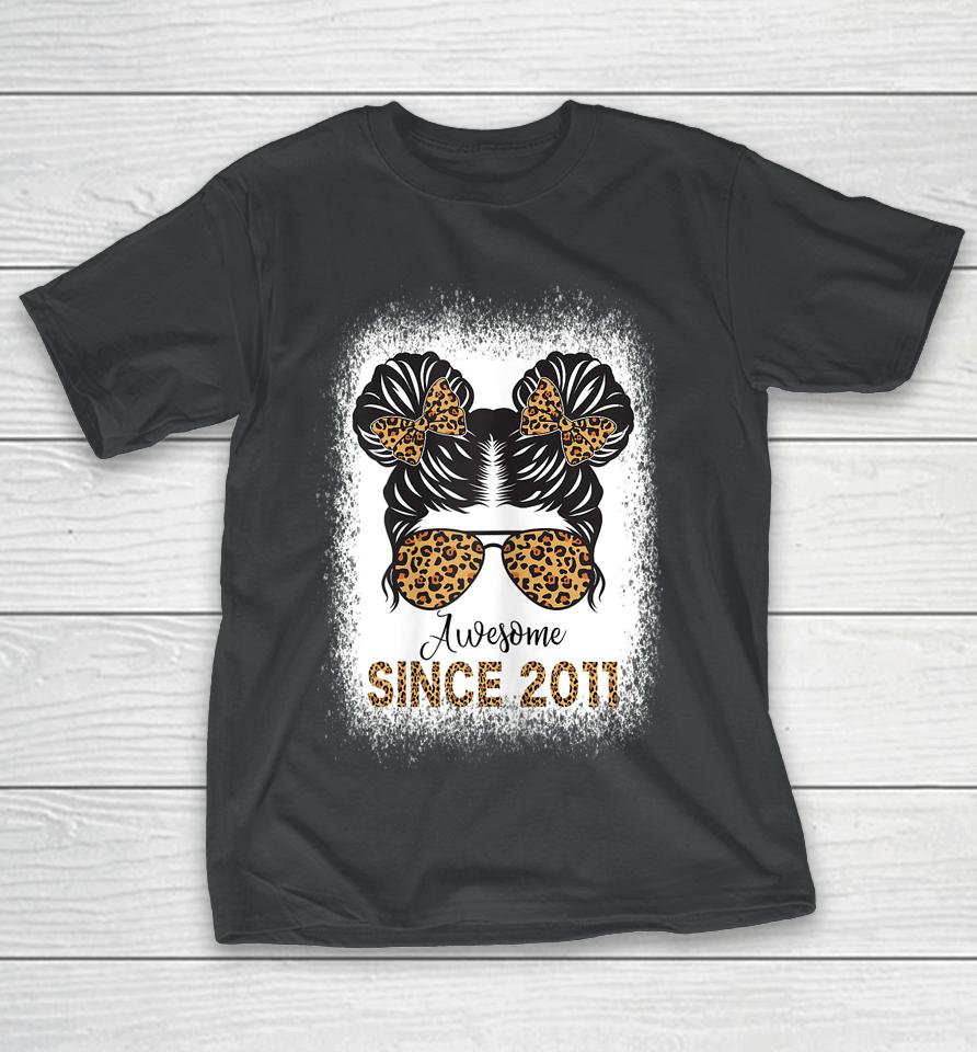 Awesome Since 2011 11 Year Old Girl 11Th Birthday T-Shirt