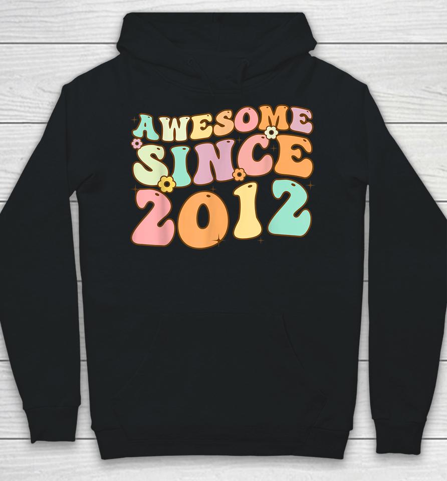 Awesome Since 2012 10 Years Old 10Th Birthday Retro Hoodie
