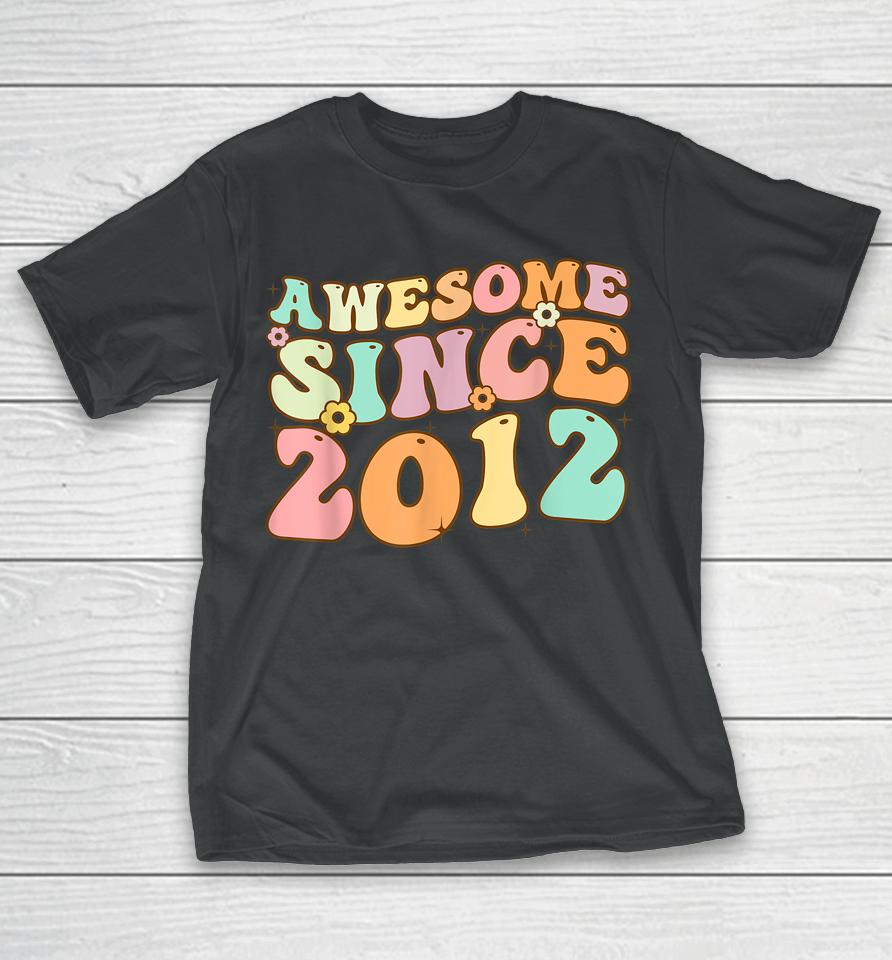 Awesome Since 2012 10 Years Old 10Th Birthday Retro T-Shirt