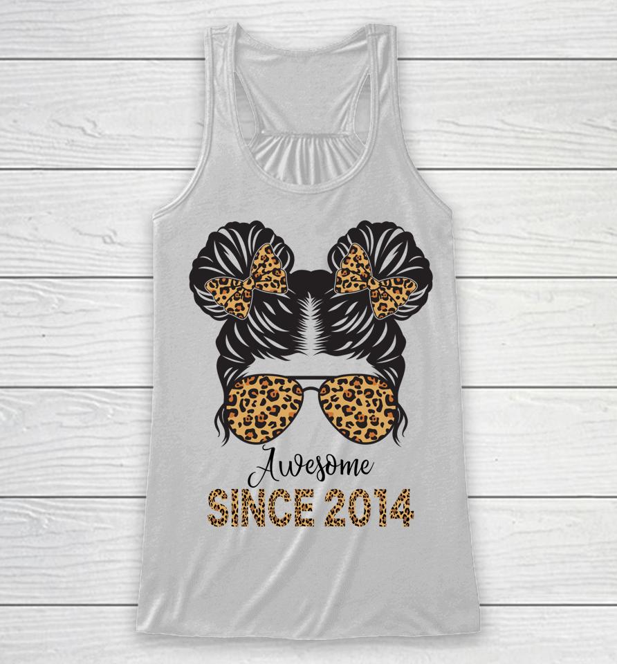 Awesome Since 2014 8 Year Old Girl 8Th Birthday Racerback Tank