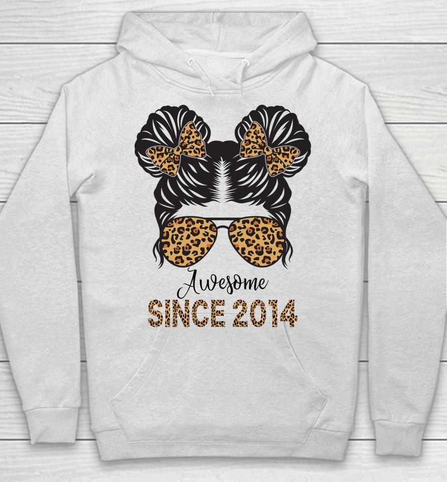 Awesome Since 2014 8 Year Old Girl 8Th Birthday Hoodie