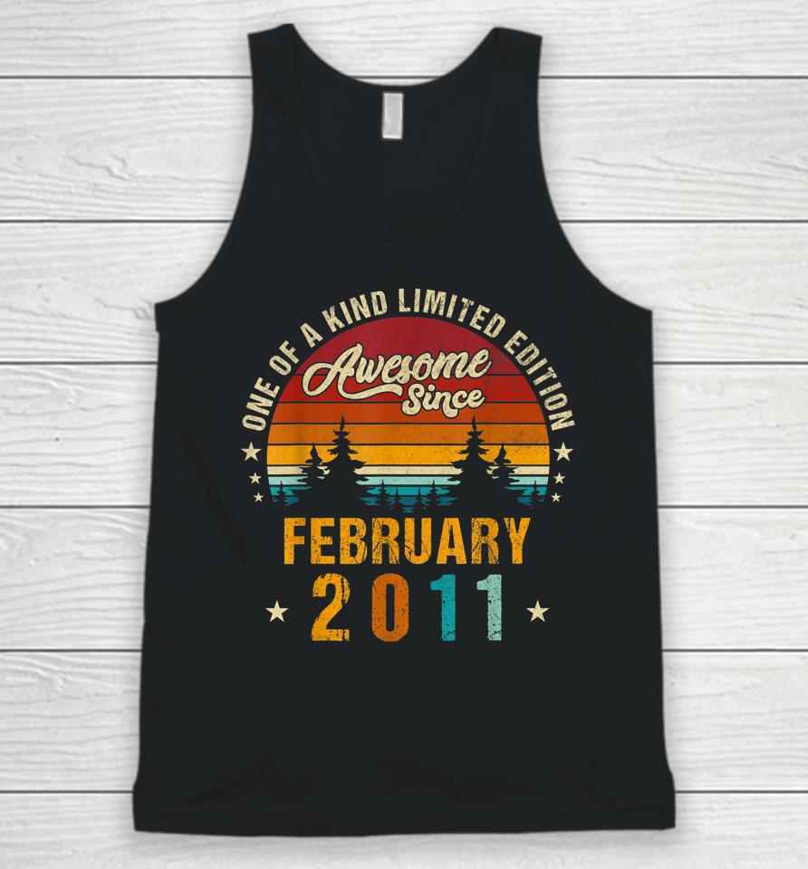 Awesome Since February 2011 Vintage 11Th Birthday Unisex Tank Top