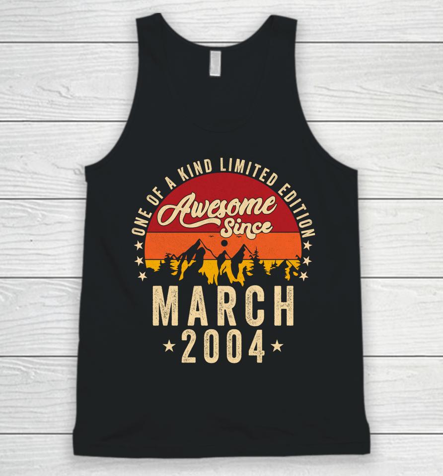 Awesome Since March 2004 Vintage 18Th Birthday Unisex Tank Top