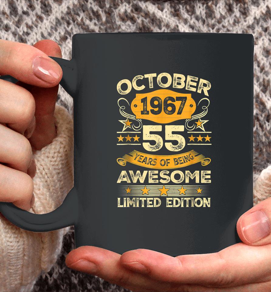 Awesome Since October 1967 55 Years Old 55Th Birthday Gifts Coffee Mug