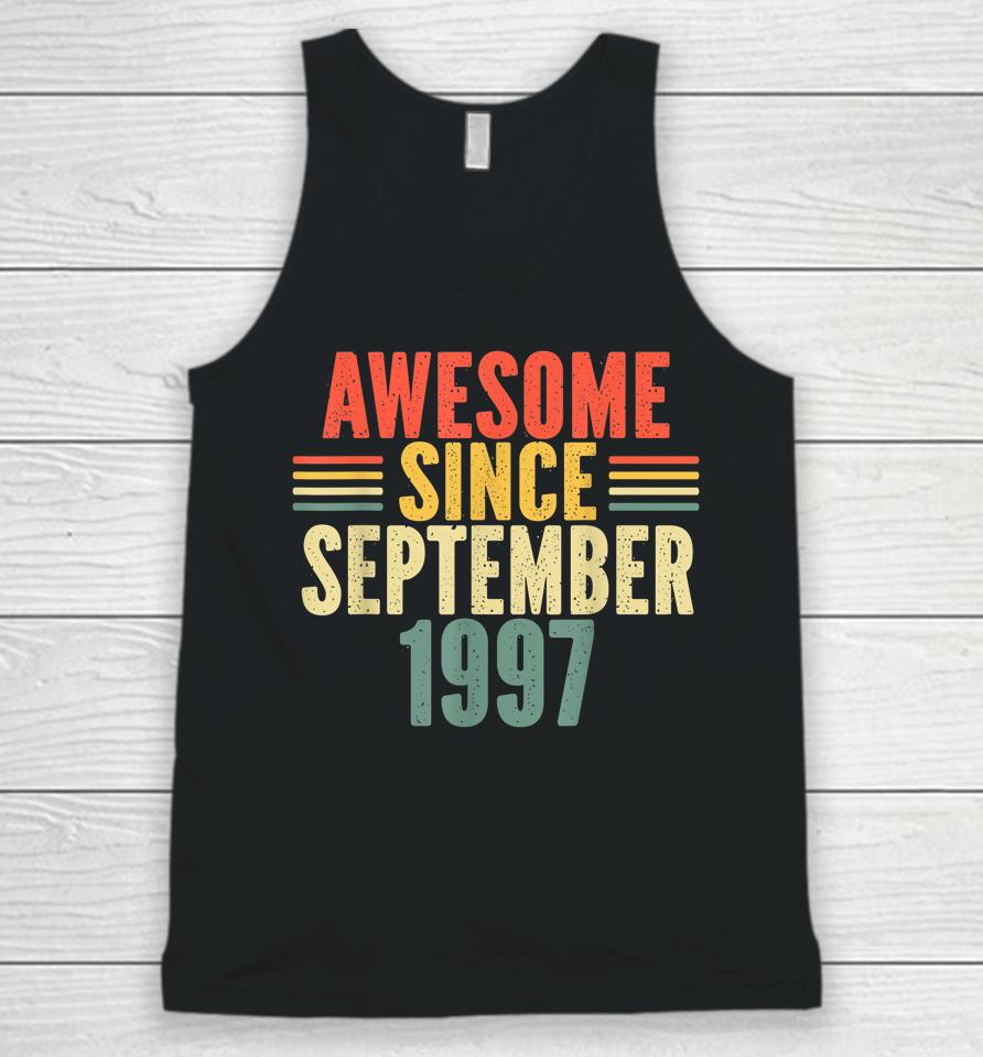 Awesome Since September 1997 25Th Years Old Unisex Tank Top