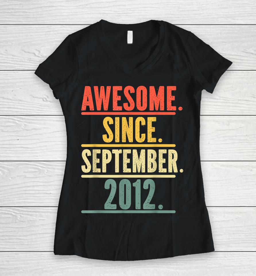Awesome Since September 2012 Legend Since September 2012 Women V-Neck T-Shirt