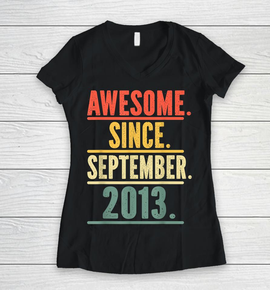 Awesome Since September 2013 Legend Since September 2013 Women V-Neck T-Shirt
