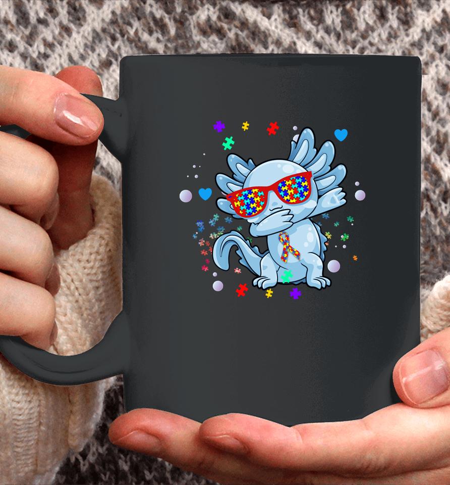 Axolotl Dabbing Autism Awareness Coffee Mug