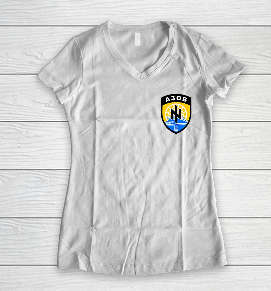 Azov Battalion Women V-Neck T-Shirt