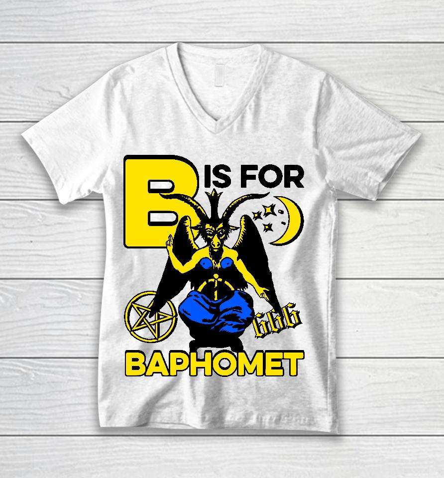 B Is For Baphomet Unisex V-Neck T-Shirt