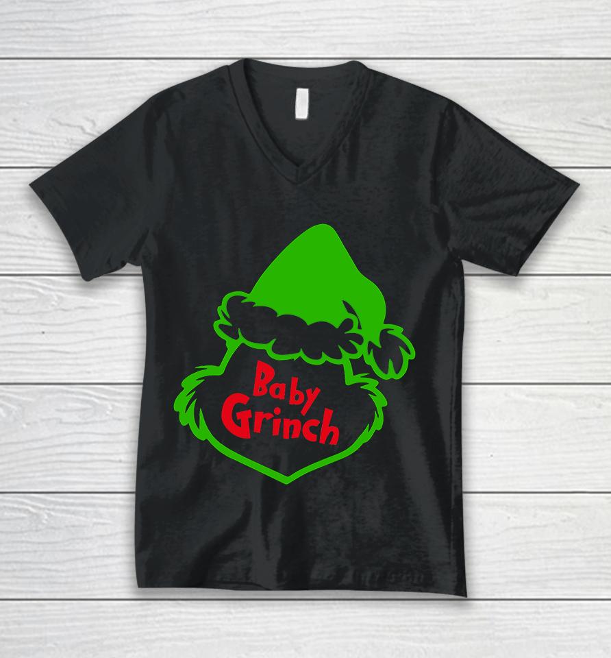 Baby Grinch Christmas Unisex V-Neck T-Shirt
