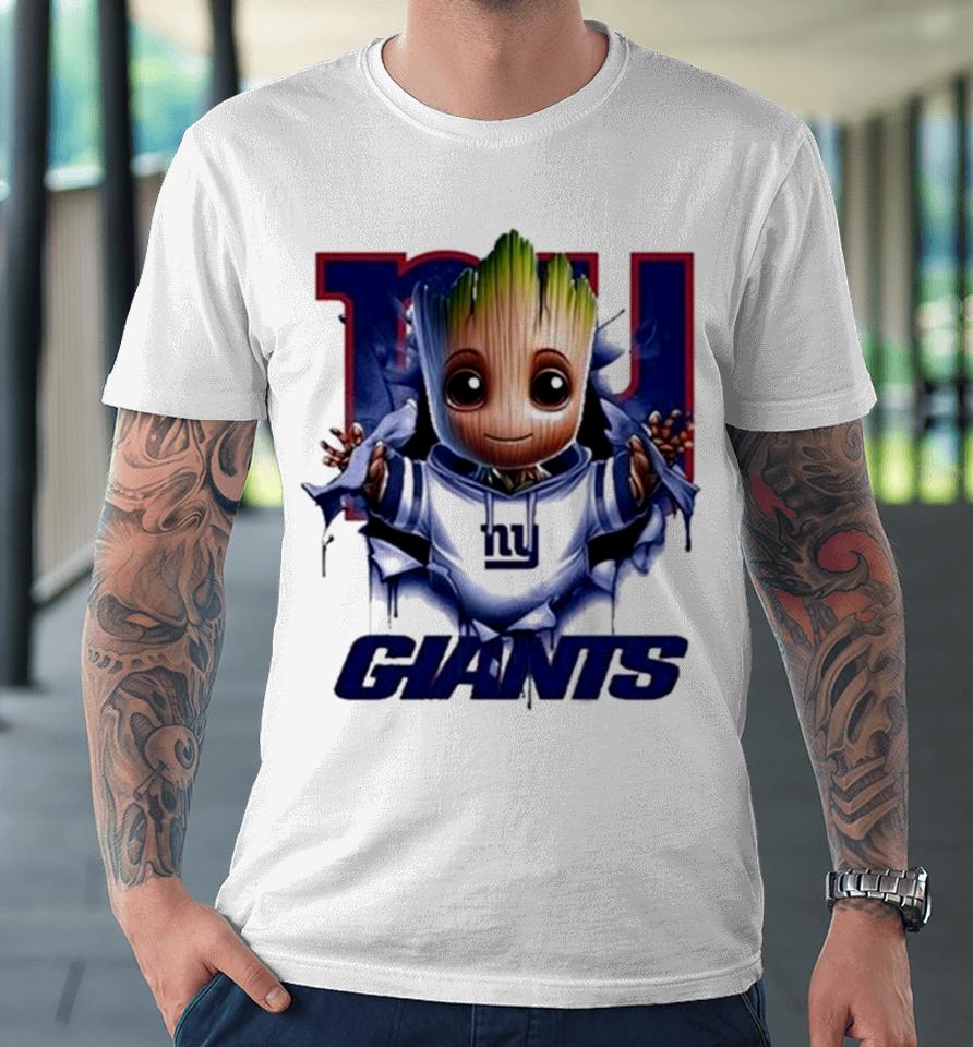 Baby Groot Blood Inside Me New York Giants 2024 Premium T-Shirt