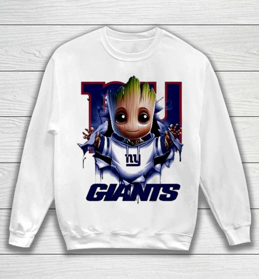 Baby Groot Blood Inside Me New York Giants 2024 Sweatshirt