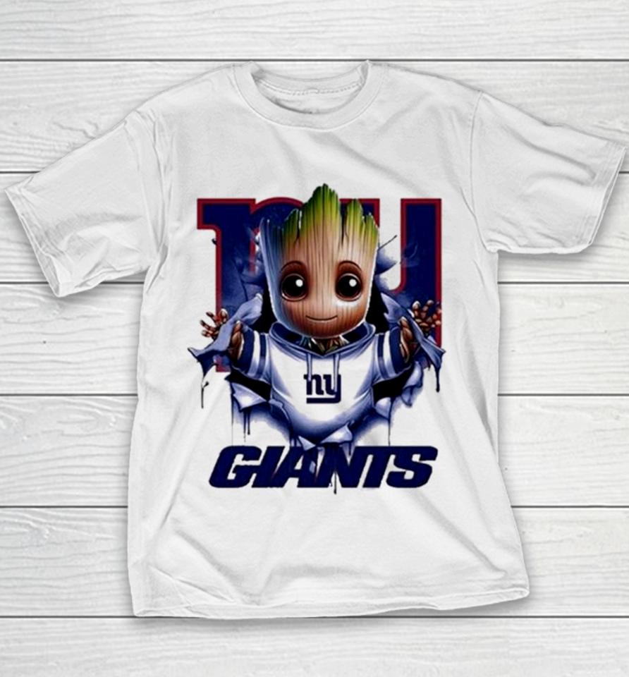 Baby Groot Blood Inside Me New York Giants 2024 Youth T-Shirt