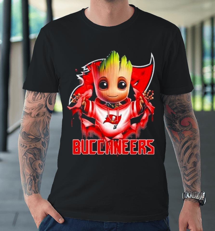Baby Groot Blood Inside Me Tampa Bay Buccaneers 2024 Premium T-Shirt