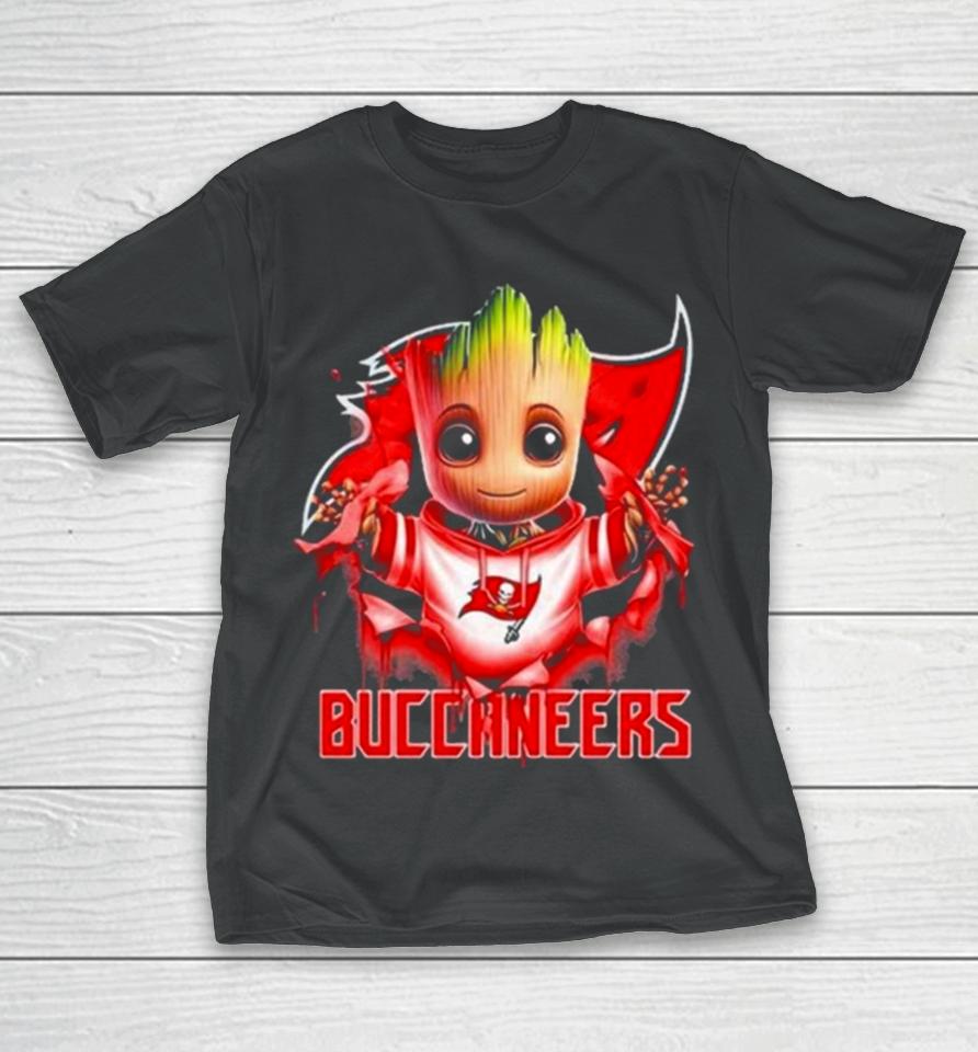 Baby Groot Blood Inside Me Tampa Bay Buccaneers 2024 T-Shirt