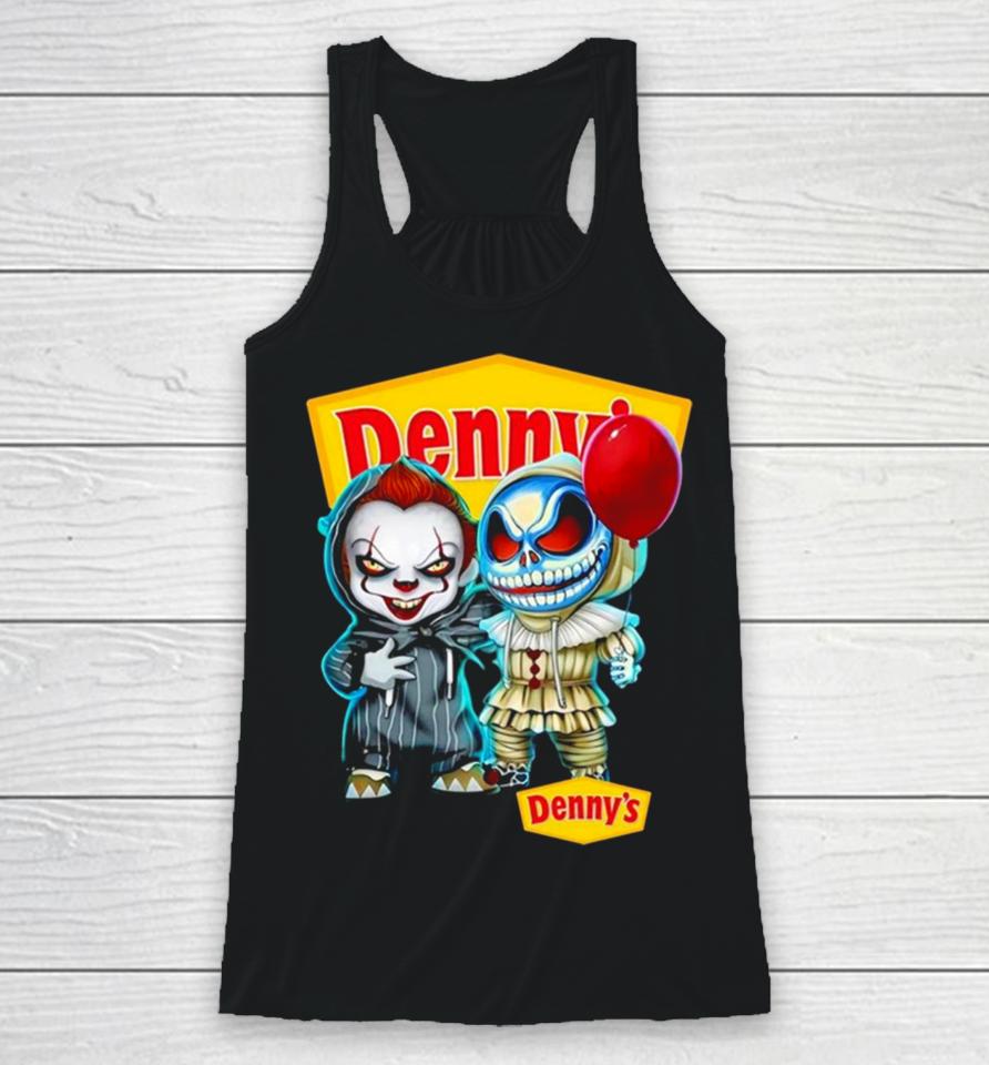 Baby Jack Skellington And Baby Pennywise Denny’s Halloween Racerback Tank