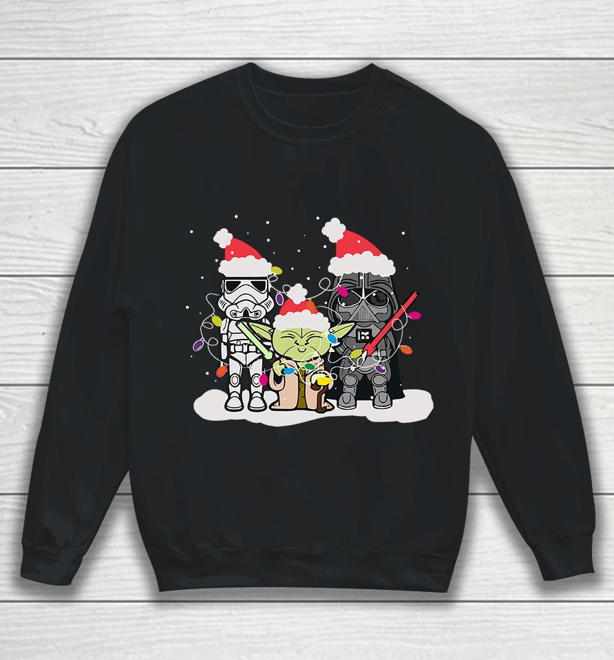Baby Yoda &Amp; Darth Vader Christmas Sweatshirt