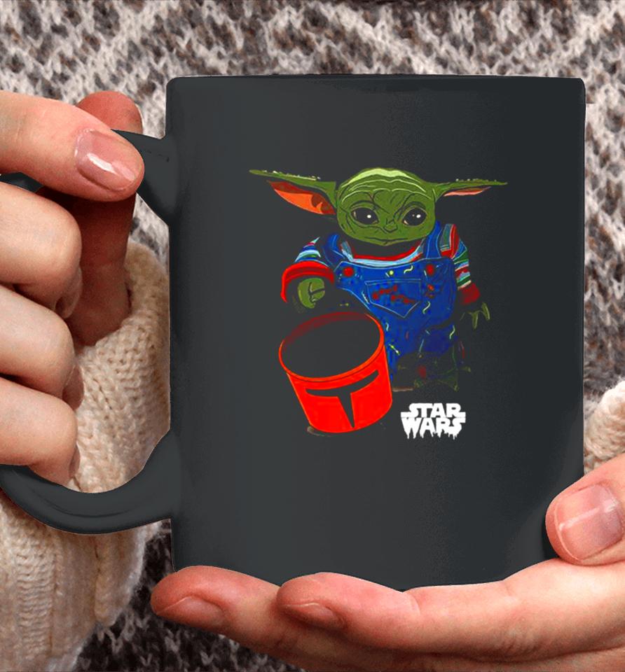 Baby Yoda Grogu Goes Trick Or Treating Halloween 2023 Star Wars Mandalorian Coffee Mug