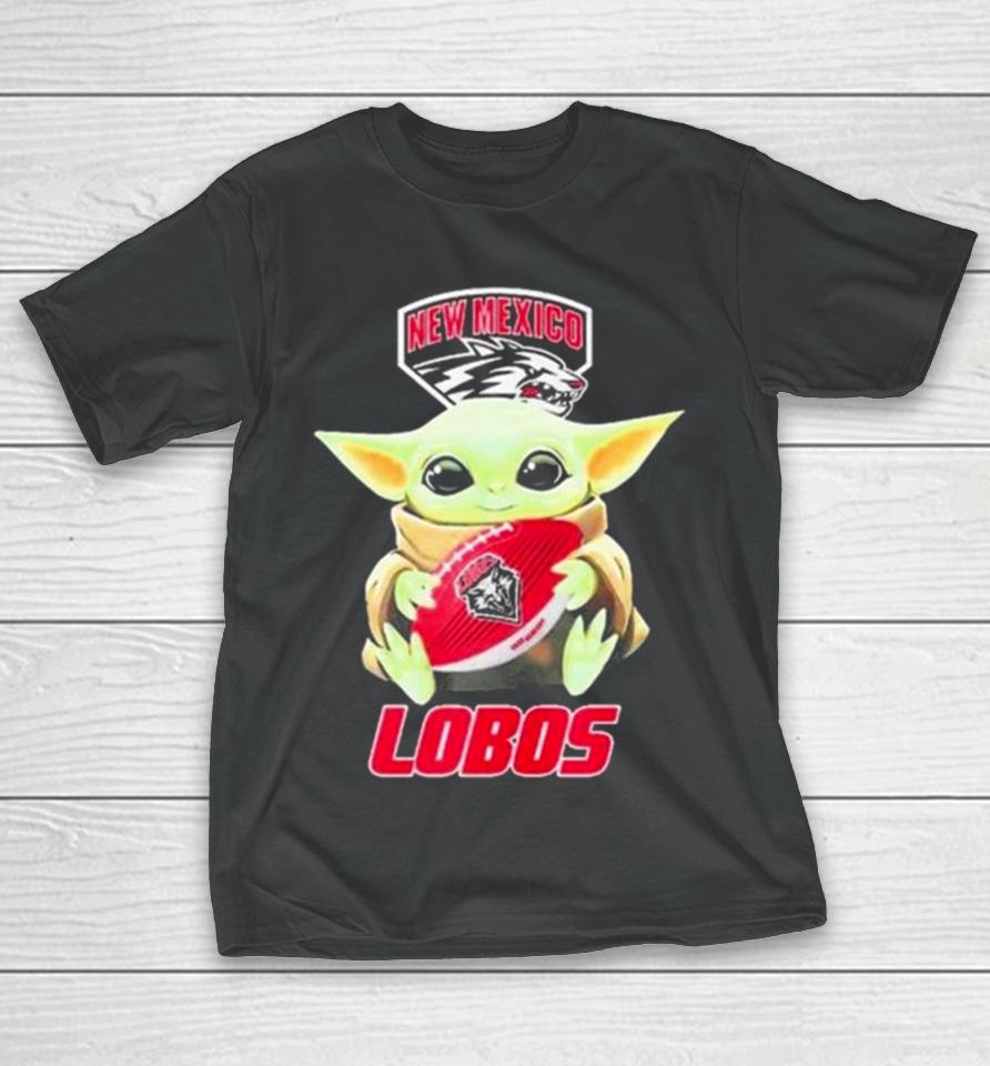 Baby Yoda Hug Rugby New Mexico Lobos 2024 T-Shirt