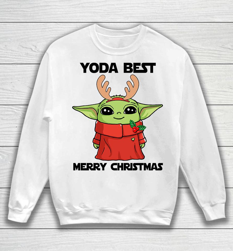 Baby Yoda Merry Christmas , Baby Yoda Christmas Sweatshirt