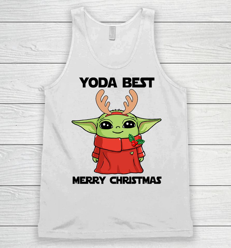 Baby Yoda Merry Christmas , Baby Yoda Christmas Unisex Tank Top