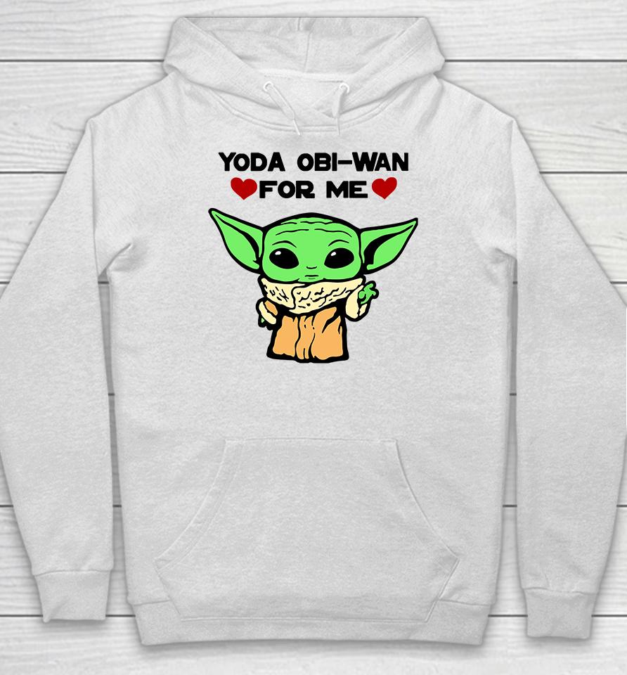 Baby Yoda Obi Wan For Me Heart Green Face, Valentines Day Gifts For Husband, Boyfriend, Wife, Girlfriend Funny Hoodie