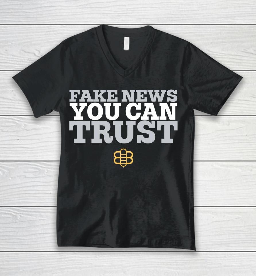 Babylon Bee Merch Fake News You Can Trust Unisex V-Neck T-Shirt