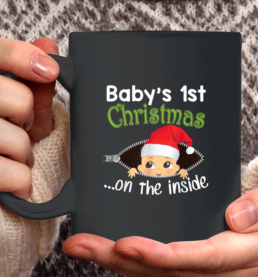 Baby's 1St Christmas On The Inside Pregnancy Christmas Coffee Mug