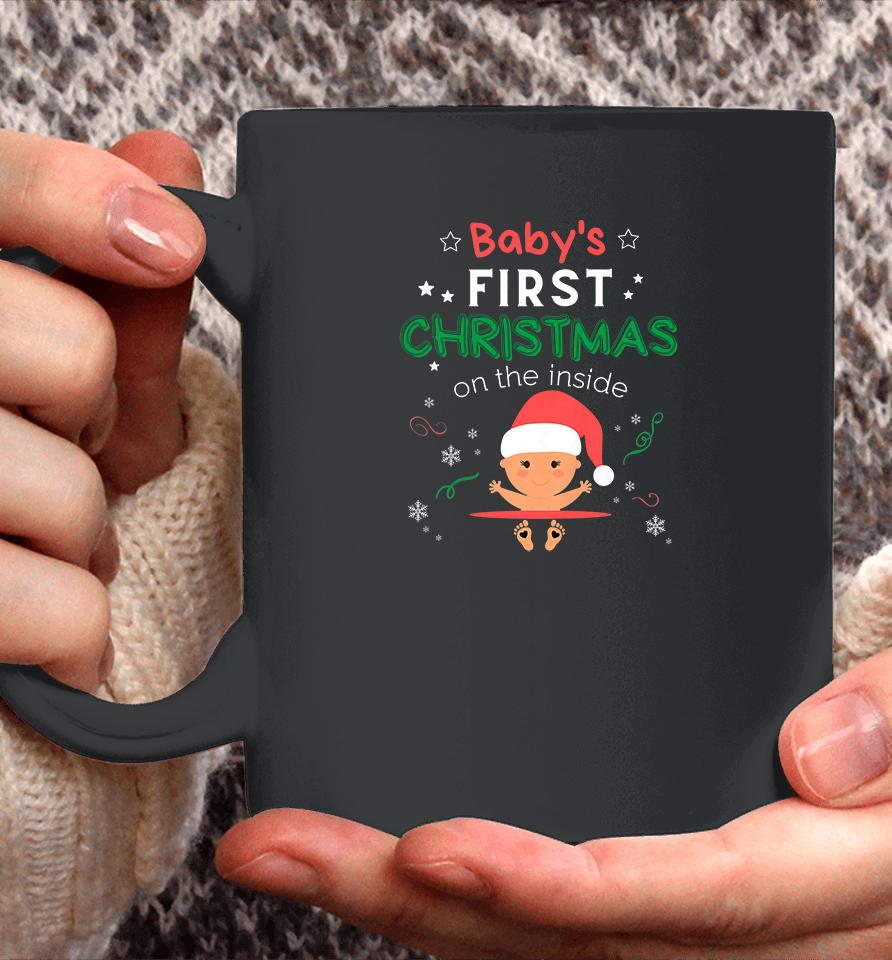 Baby's First Christmas On The Inside Pregnancy Christmas Coffee Mug