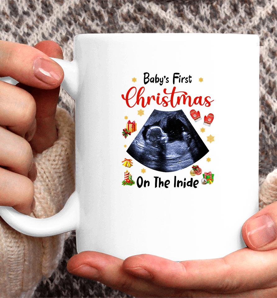 Baby's First Christmas On The Inside Pregnancy Christmas Coffee Mug