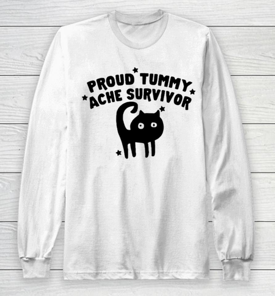 Back Cat Proud Tummy Ache Survivor Long Sleeve T-Shirt