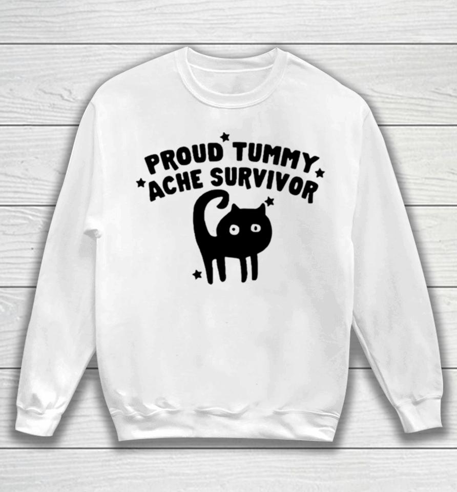 Back Cat Proud Tummy Ache Survivor Sweatshirt