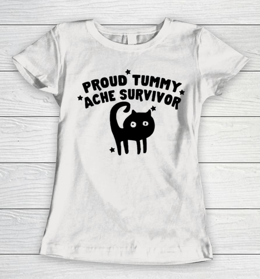 Back Cat Proud Tummy Ache Survivor Women T-Shirt