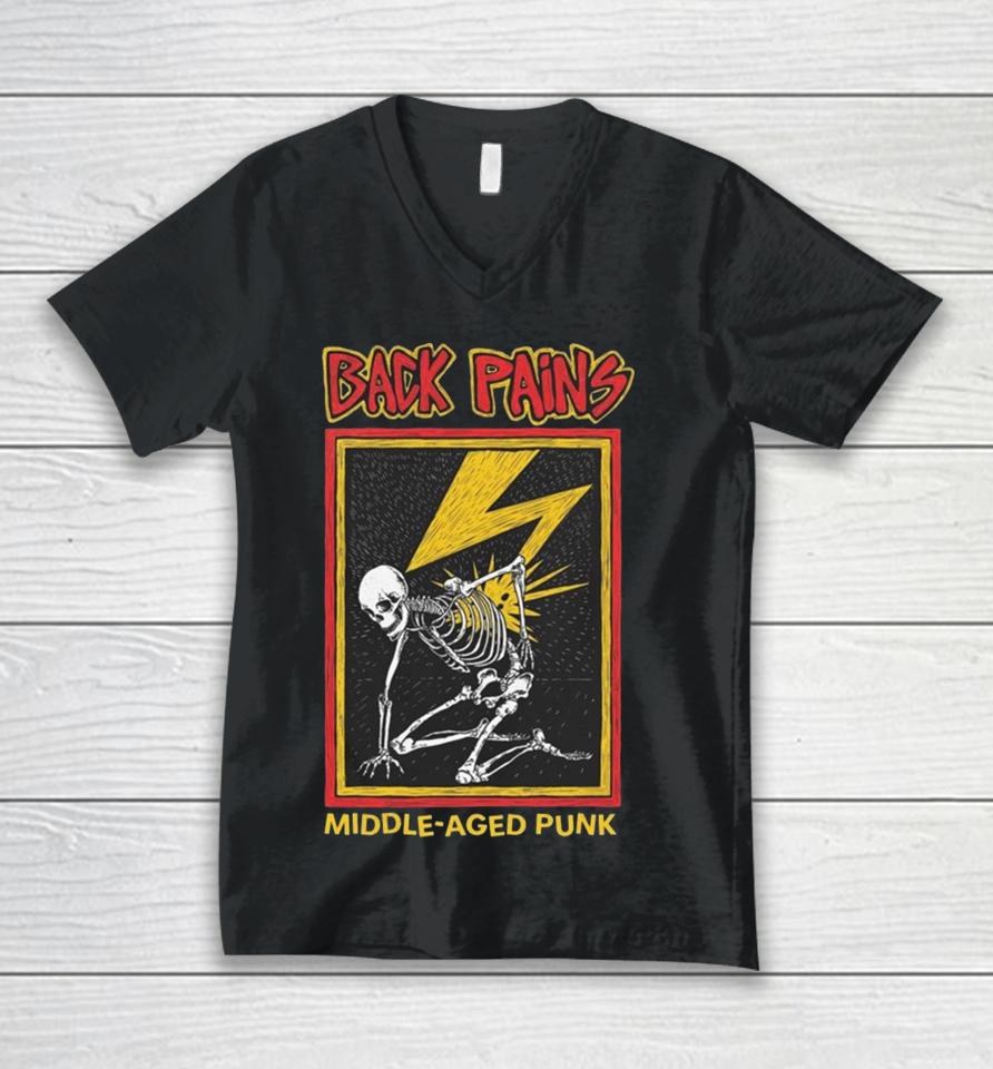 Back Pains Middle Aged Punk Unisex V-Neck T-Shirt