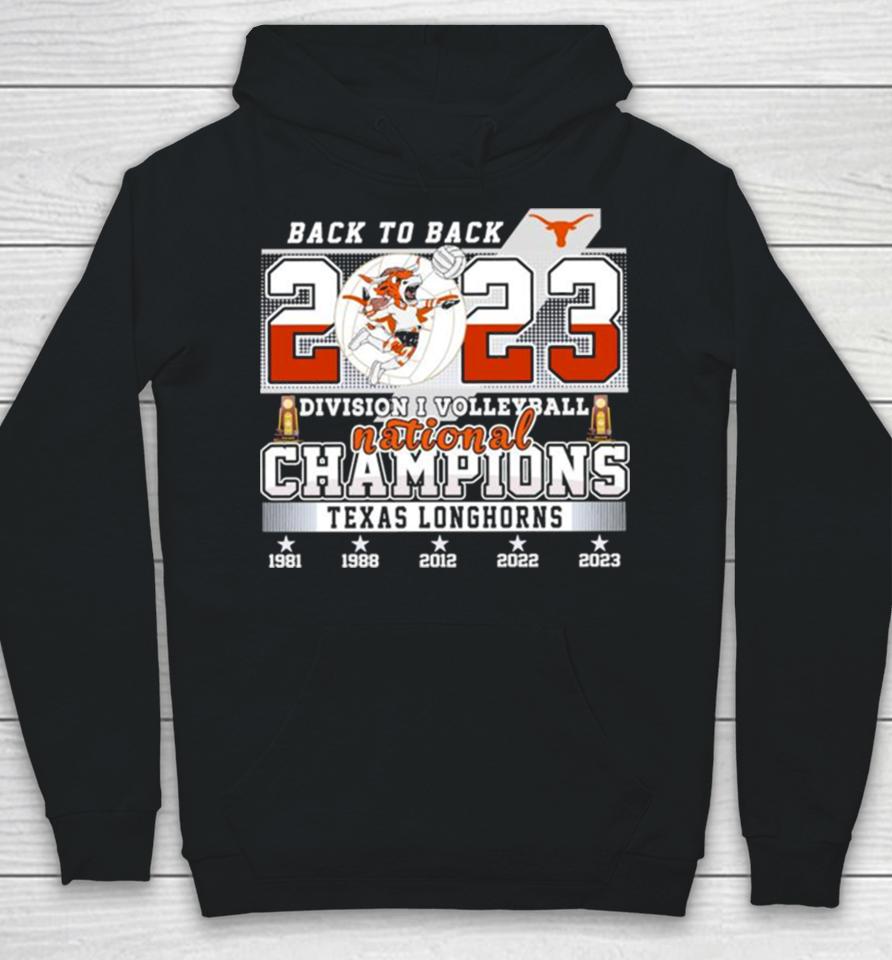 Back To Back 2023 Ncaa Division I Volleyball National Champions Texas Longhorns Hoodie