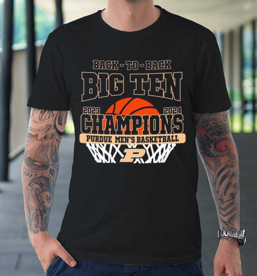 Back To Back Big Ten Champions Purdue Boilermakers Basketball Premium T-Shirt