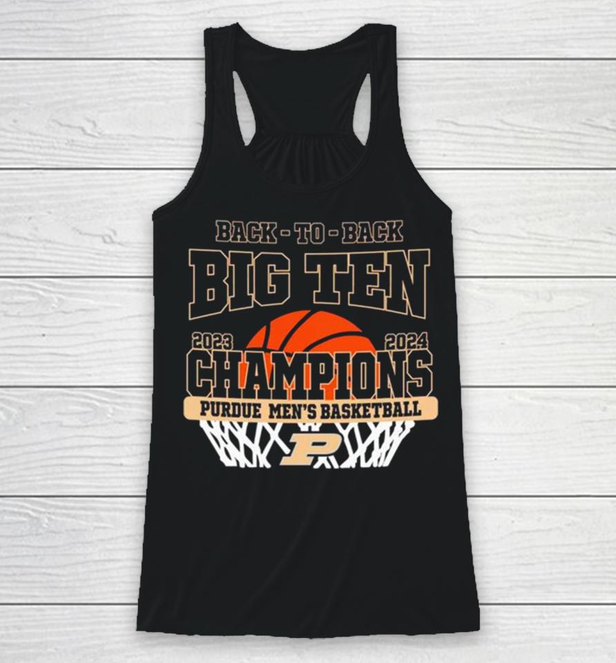 Back To Back Big Ten Champions Purdue Boilermakers Basketball Racerback Tank