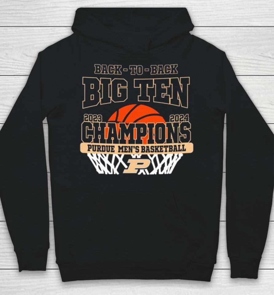 Back To Back Big Ten Champions Purdue Boilermakers Basketball Hoodie