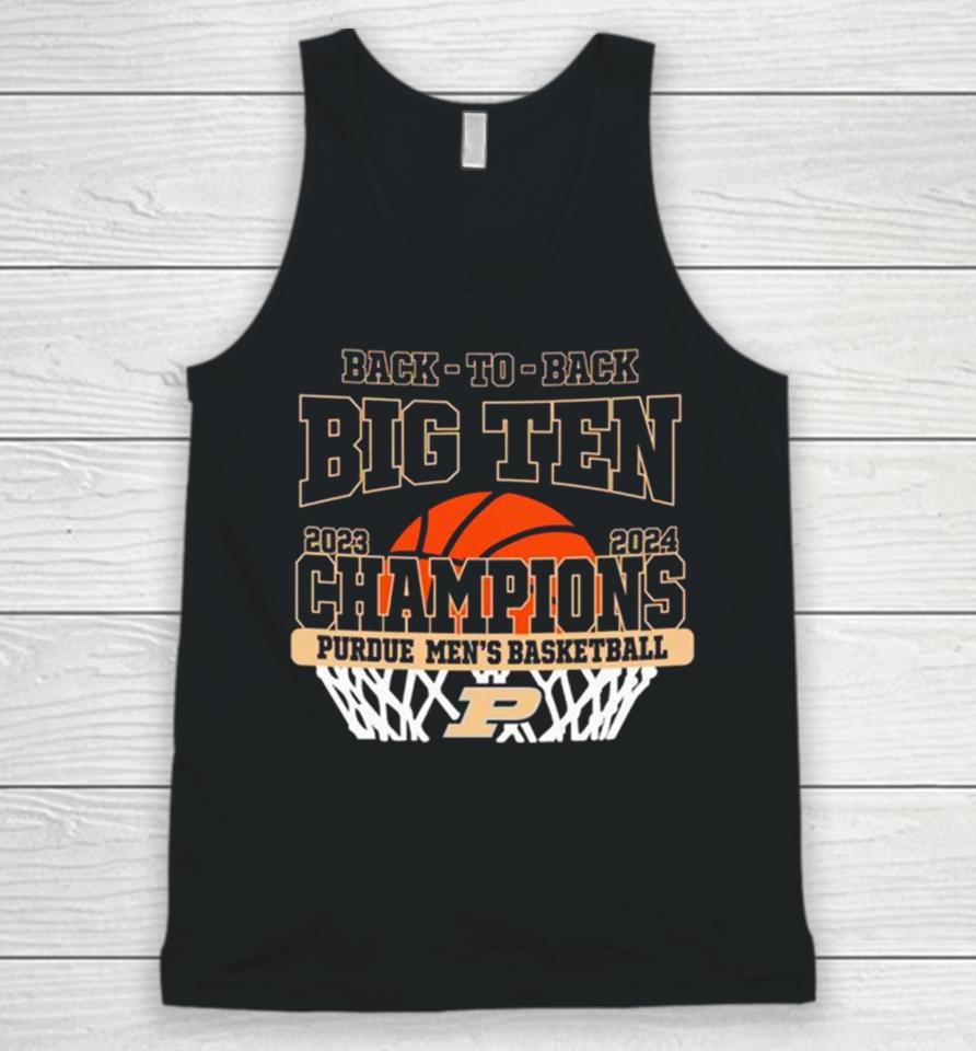 Back To Back Big Ten Champions Purdue Boilermakers Basketball Unisex Tank Top