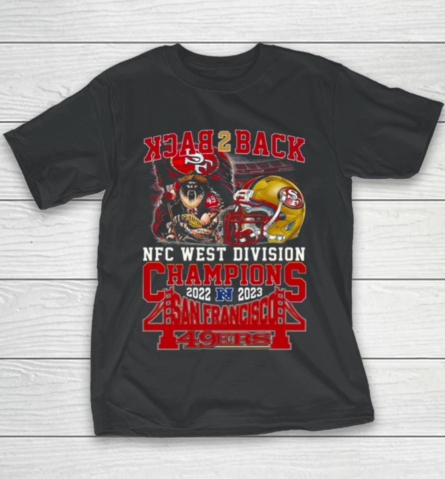 Back To Back Nfc West Division Champions 2022 – 2023 San Francisco 49Ers Youth T-Shirt