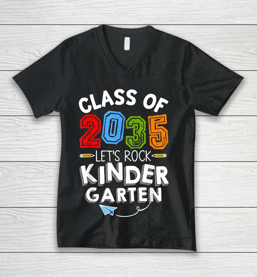 Back To School Class Of 2035 Kindergarten Teacher Unisex V-Neck T-Shirt