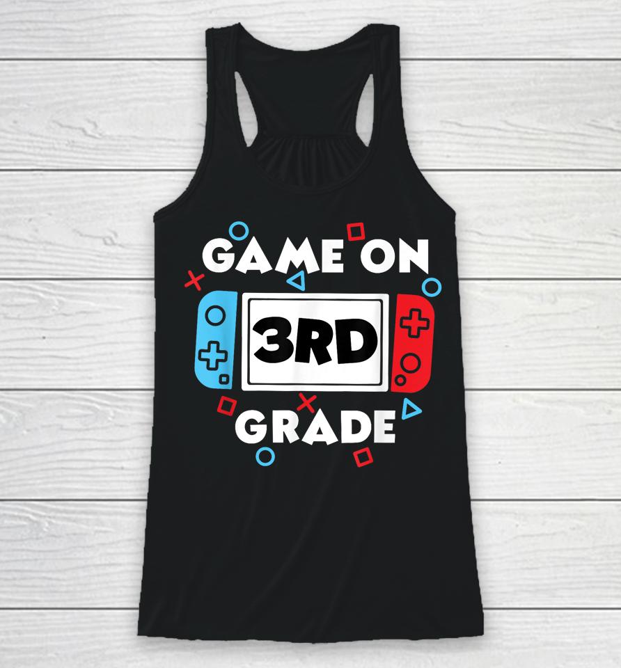 Back To School Game On 3Rd Grade Racerback Tank