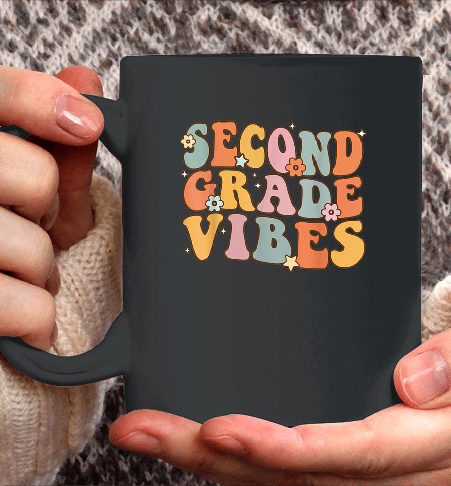 Back To School Second Grade Vibes Student Teacher Retro Coffee Mug