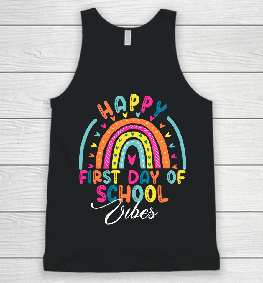 Back To School Vibes Happy First Day Of School For Teachers Unisex Tank Top