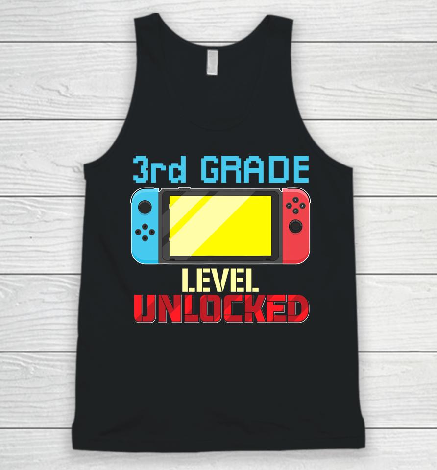 Back To School Video Gamer 3Rd Grade Level Unlocked Boys Kid Unisex Tank Top